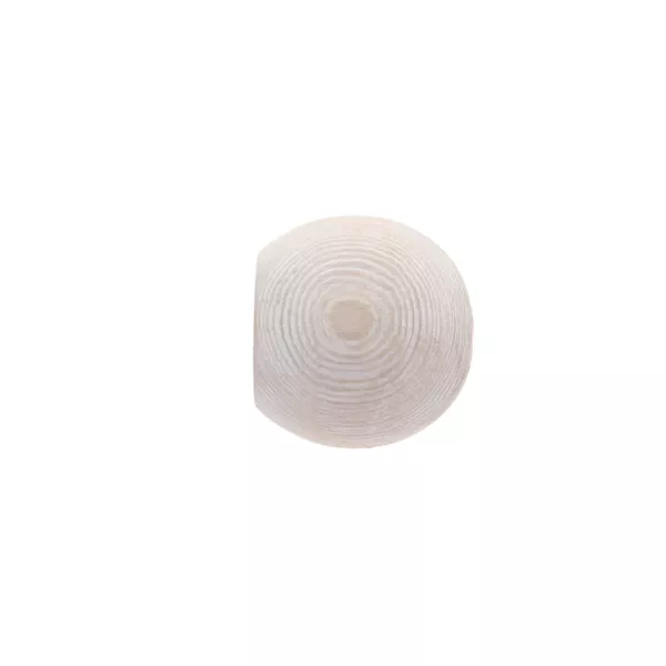 Set di 2 terminali per asta in legno cerusato (D28 mm) Soren a sfera Naturale