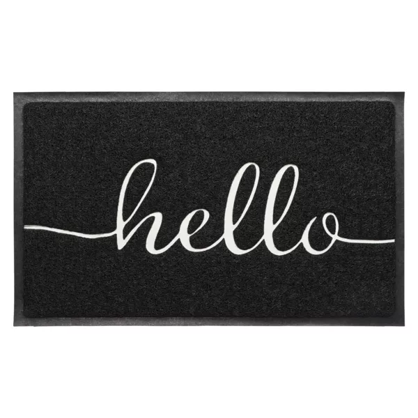 Tappeto d'ingresso antiscivolo (45 x 75 cm) Hello Bianco
