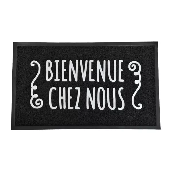 Alfombra para entrada (75cm) Bienvenue Negro