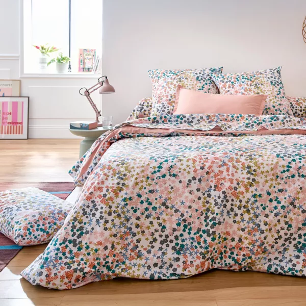 Housse de couette percale de coton (260 x 240 cm) Lolita Multicolore