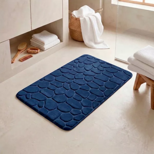 Tapis de bain (80 cm) Ari Bleu marine