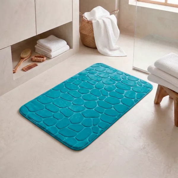 Alfombra para el ba�o (80 cm) Ari Azul trullo