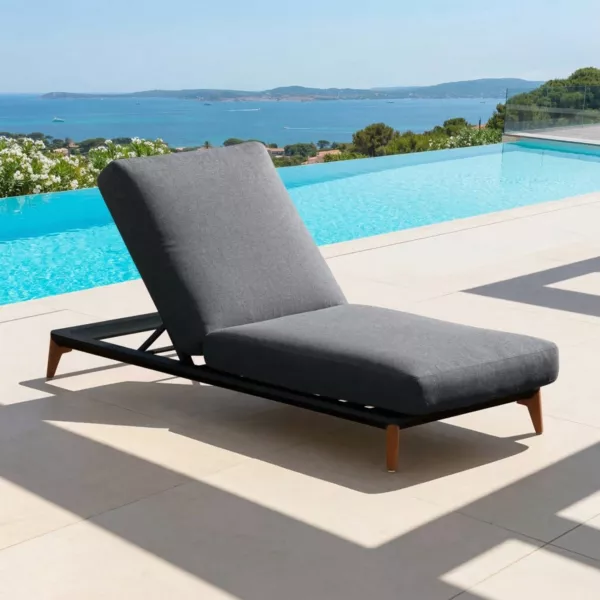 Transat en aluminium Monte Carlo Gris anthracite