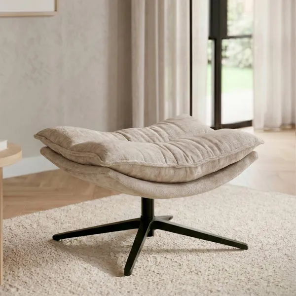 Reposapi�s de tela texturizada (H45,5 cm) Oblo Beige