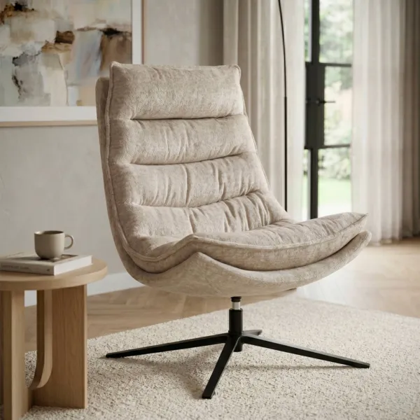 Drehsessel Stoff (Sitzh�he 45 cm) Brava Beige
