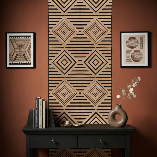 Lote de 4 paneles de pared de madera (60 cm) Lior Natural