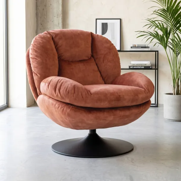 Samt-Drehstuhl (Sitzh�he 46 cm) Lomy Rose
