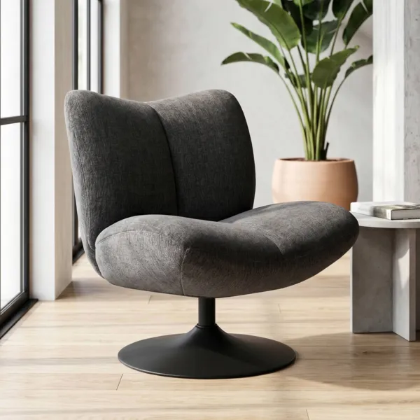 Sill�n giratorio de tela texturizada (Asiento 46 cm) Axis Gris oscuro