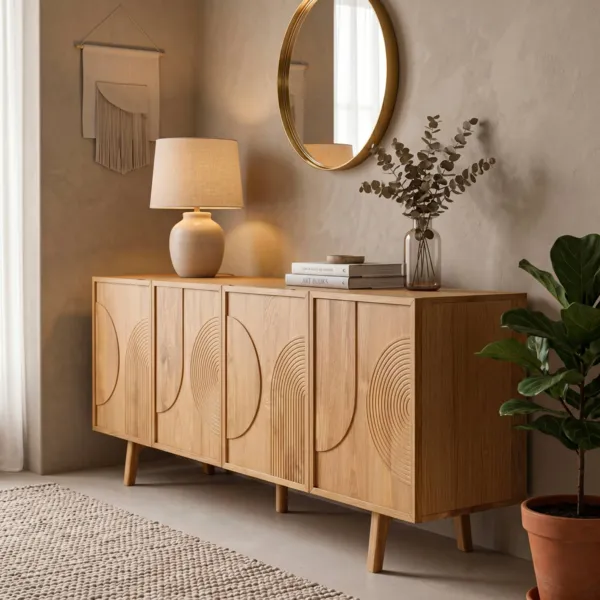 Sideboard 4 T�ren Eiche (200 x 80 cm) Olys Naturfarben