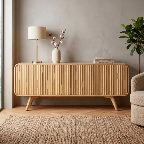 Buffet 4 portes ch�ne massif (200 x 80 cm) Bilbao Naturel