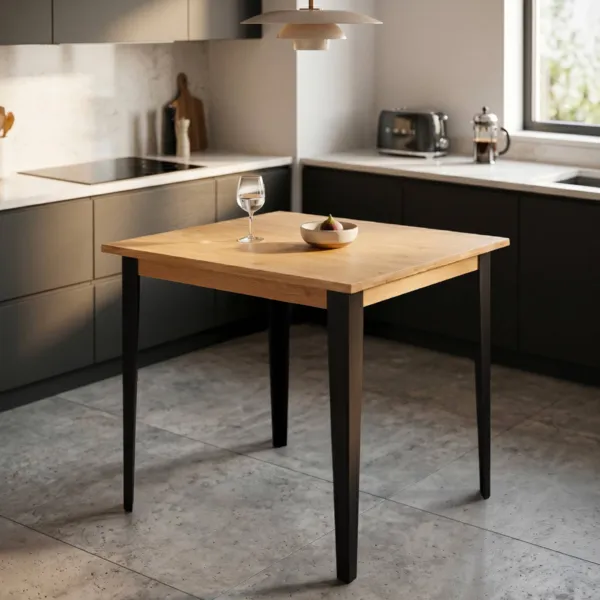 Massivholz-Square-Bar-Tisch (H90 cm) Bristol Natur