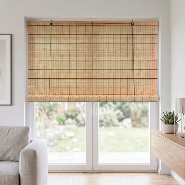 Bambus-Rollo mit Bambusst�bchen (150 x 180 cm) Bali Braun