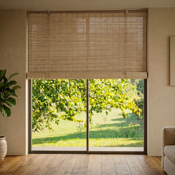 Rollo aufrollbar für draußen Rattan-Optik (200 x 200 cm) Tanoa Beige