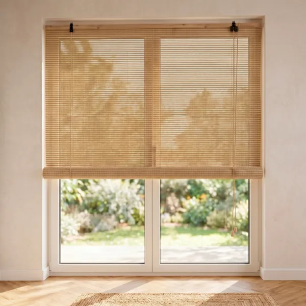 Store enrouleur � lattes (200 x 200 cm) Bambou Beige