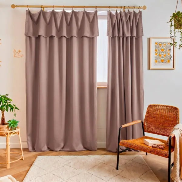 Rideau lyocell Tencel� ajustable (140 x max 270 cm) Olivia Rose blush