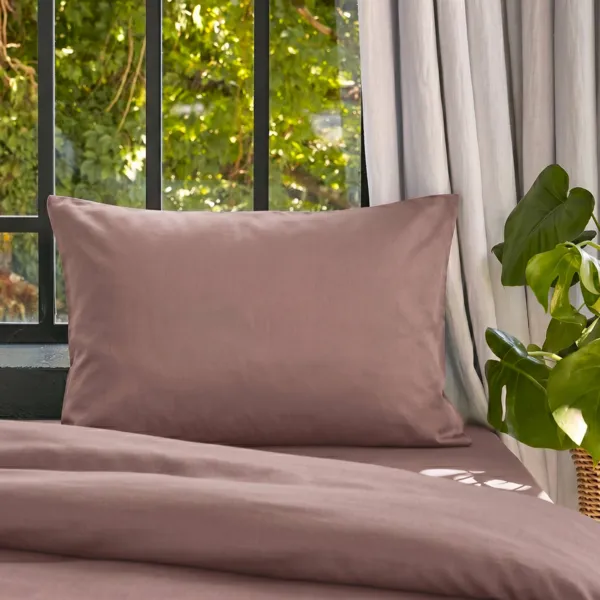 Rektangul�rt lyocell Tencel� vasket pudebetr�k (50 x 70 cm) Olivia Rose blush