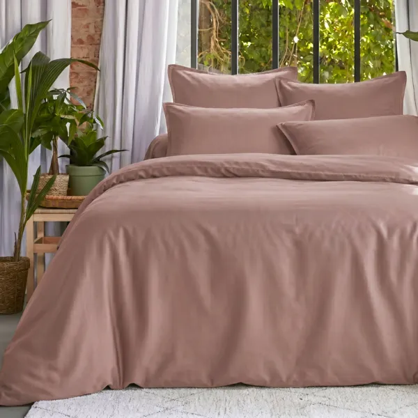 Housse de couette lyocell Tencel� lav� (140 x 200 cm) Olivia Rose blush