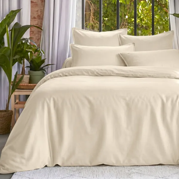 Bettbezug aus gewaschenem TENCEL� Lyocell (240 x 220 cm) Olivia Beige pampa