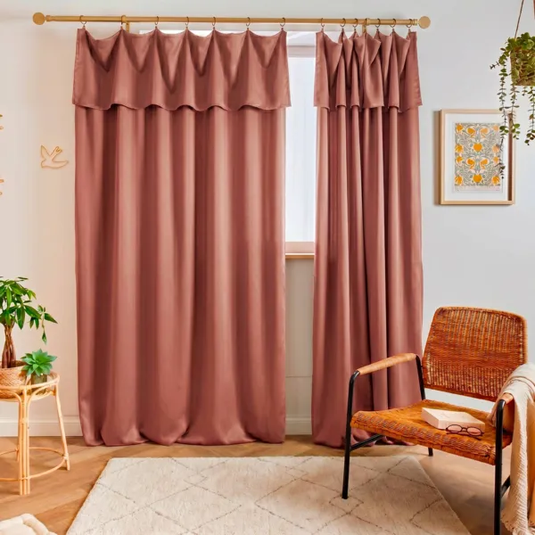 H�henverstellbarer Vorhang TENCEL� Lyocell (140 x max. 270 cm) Olivia Terrakotta