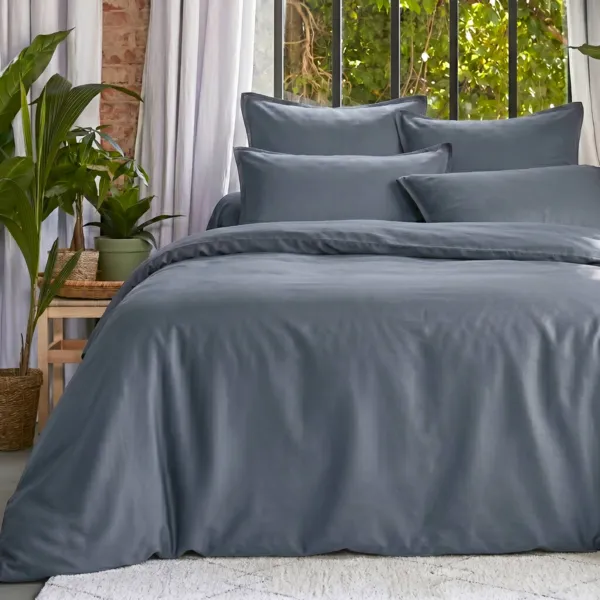 Lyocell Tencel� vasket dynebetr�k (280 x 240 cm) Olivia Bl� stone
