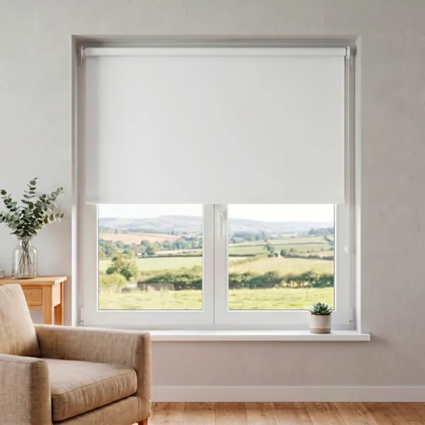 Store enrouleur occultant (150 x 180 cm) Uni Blanc 