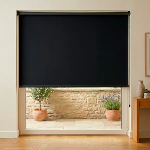 Store enrouleur occultant (180 x 180 cm) Uni Noir 
