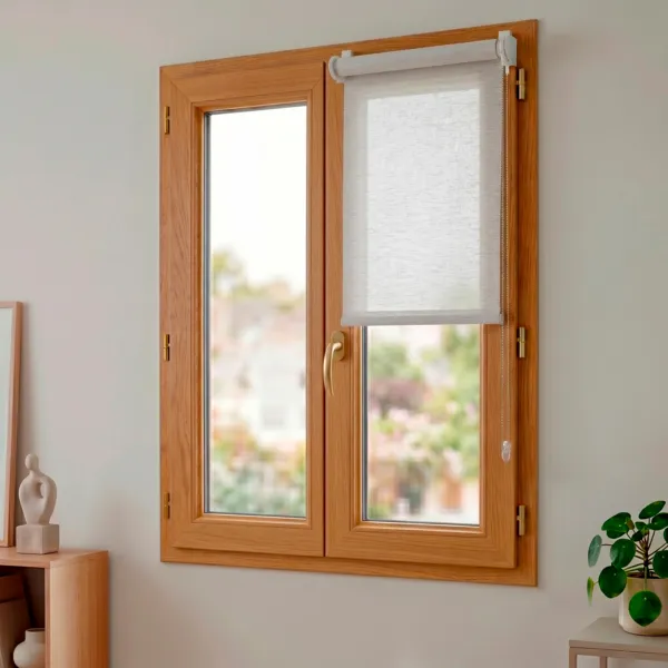 Rolgordijn met lichtdoorlatende stof (45 x 150 cm) Pure Beige gem�leerd