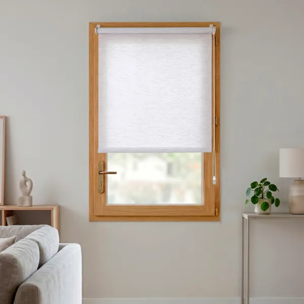 Sichtschutz-Rollo (60 x 150 cm) in meliertem Beige Pure