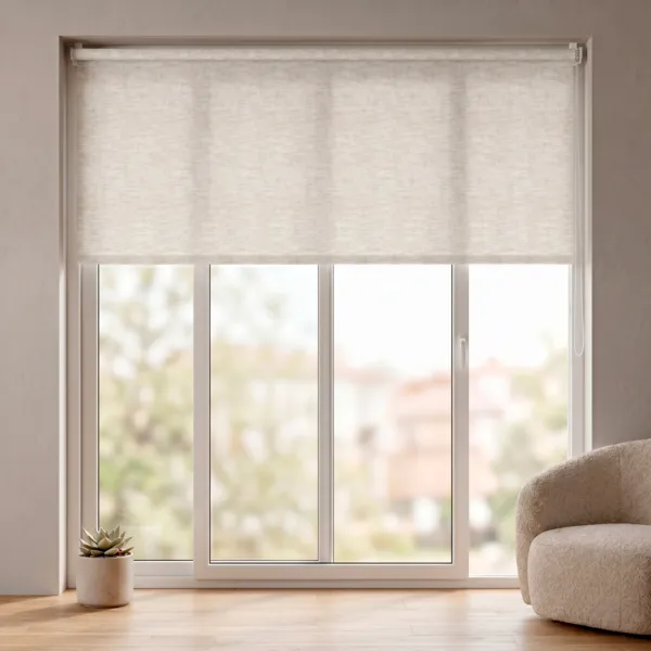 Verdunkelungsrollo (210 x 220 cm) Elio Meliertes Beige