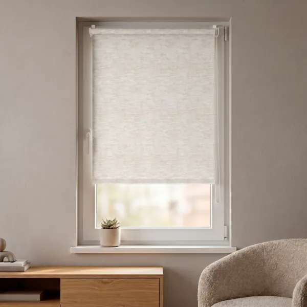 Verdunkelungsrollo (60 x 150 cm) Elio Meliertes Beige