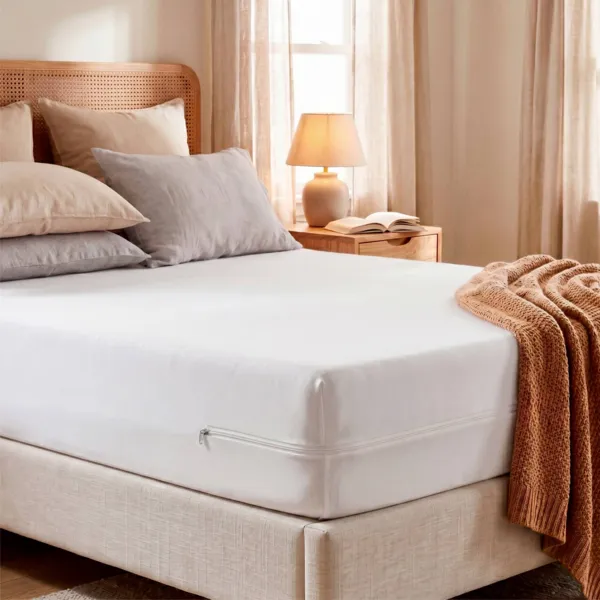 Matrashoes met rits anti bedwantsen (160 cm) Ombeline Wit
