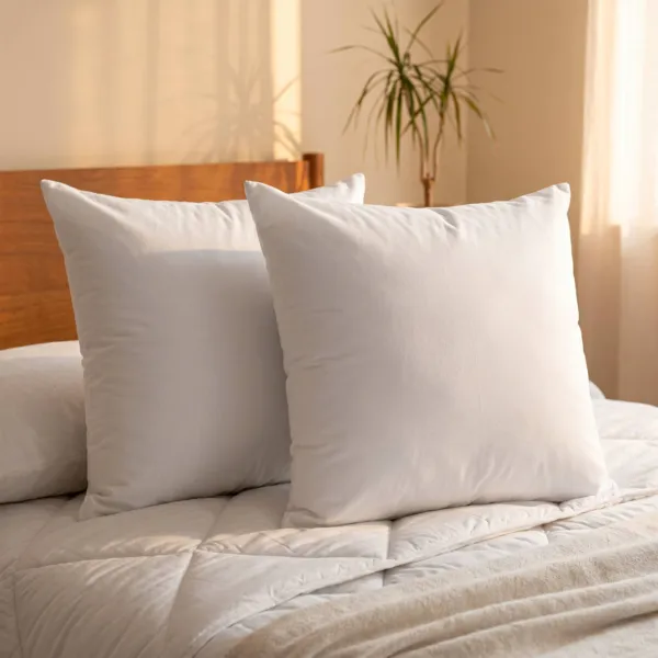 Set di 2 cuscini quadrati (60 cm) Volume Bianco