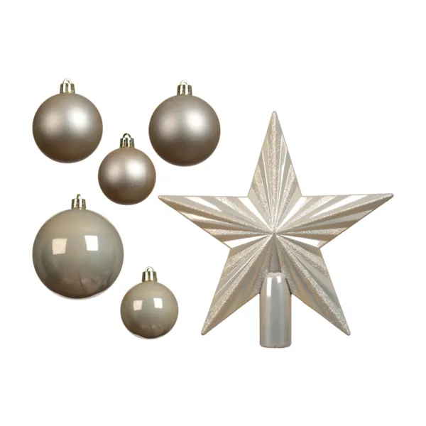 Kit de decoraci�n para �rbol de Navidad (30 piezas) Aravis Perla