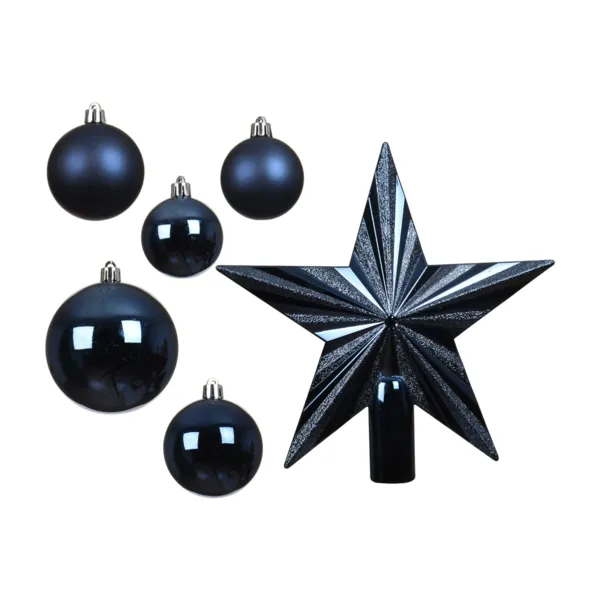Kit de décoration de sapin de Noël (30 pièces) Aravis Bleu nuit
