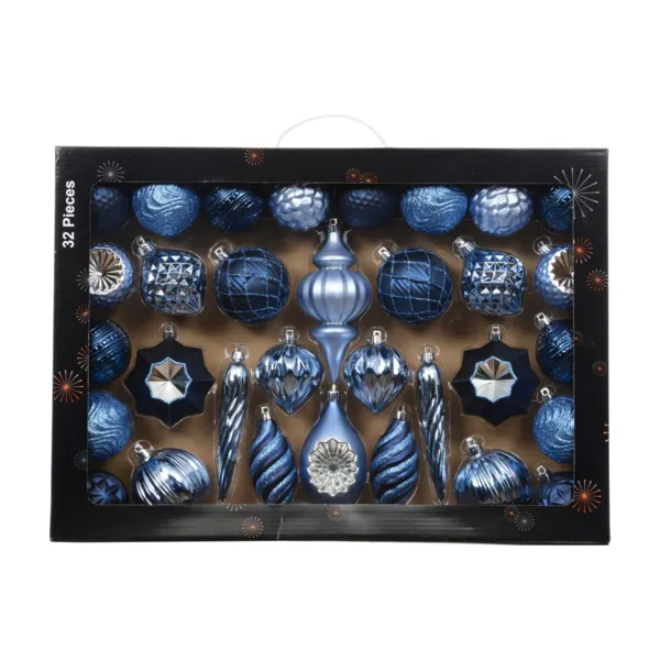Weihnachtsbaum-Deko-Set (32-teilig) Harmonie Mitternachtsblau
