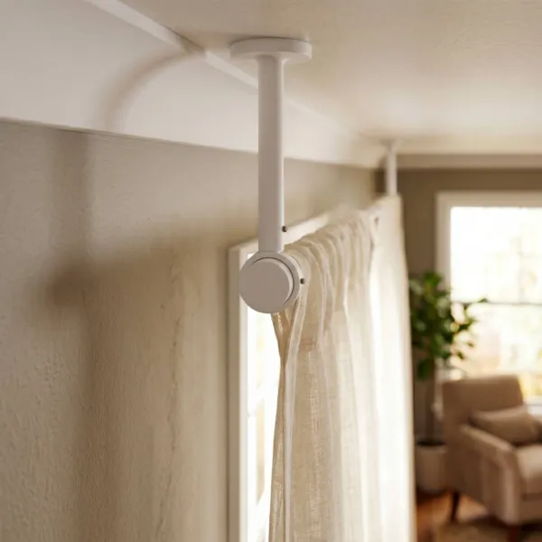 Support tringle extensible (L115 - L155 / D28) Lino Blanc mat