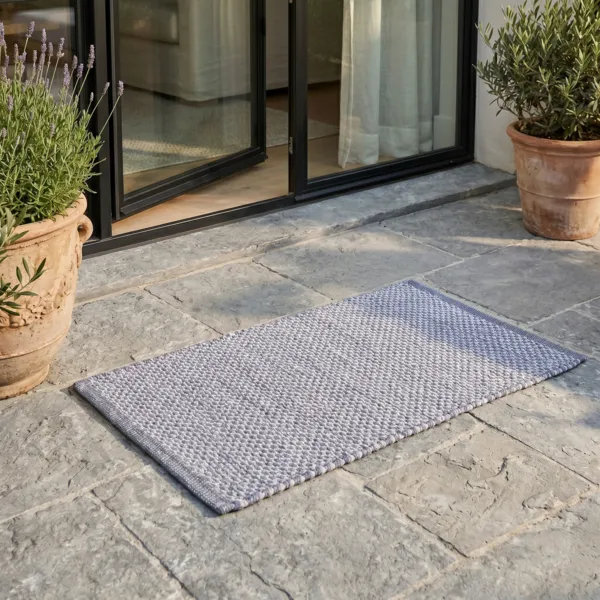 Outdoor-Teppich (50 x 80 cm) Hugo Grau-Weiß