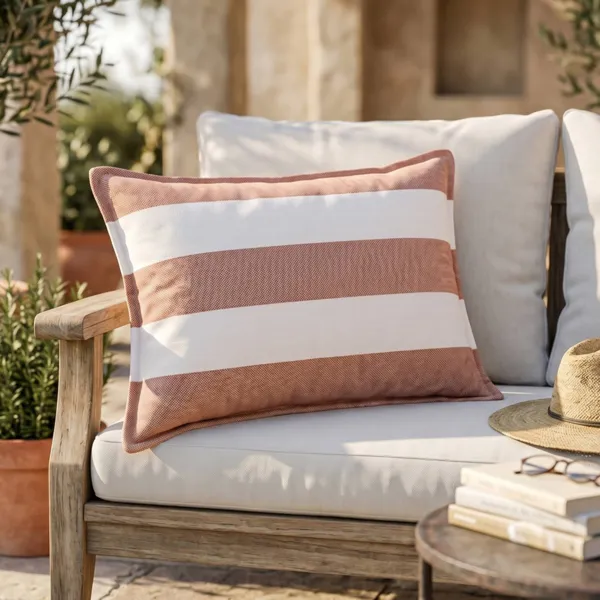 Housse de coussin extérieur rectangulaire déperlante (40 x 60 cm) Noa Brique