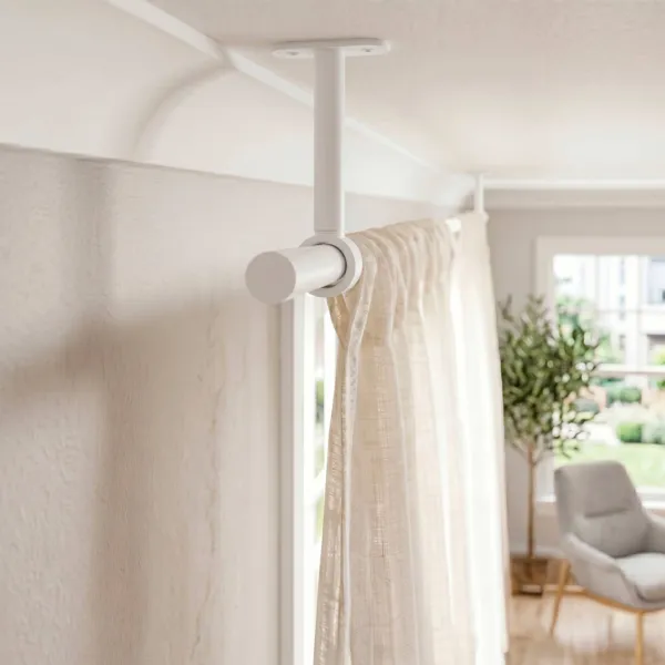 Set di 2 supporti regolabili (L90 - L150 / �20 mm) Bianco opaco