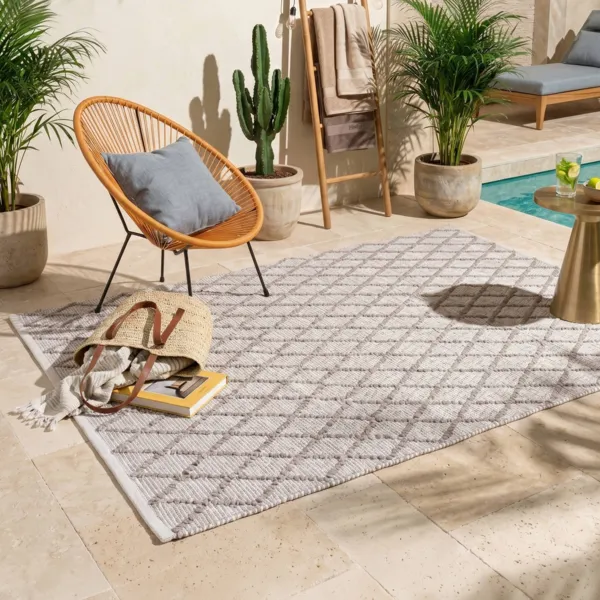 Tapis d'ext�rieur rectangulaire (120 x 170 cm) Orlando Sable