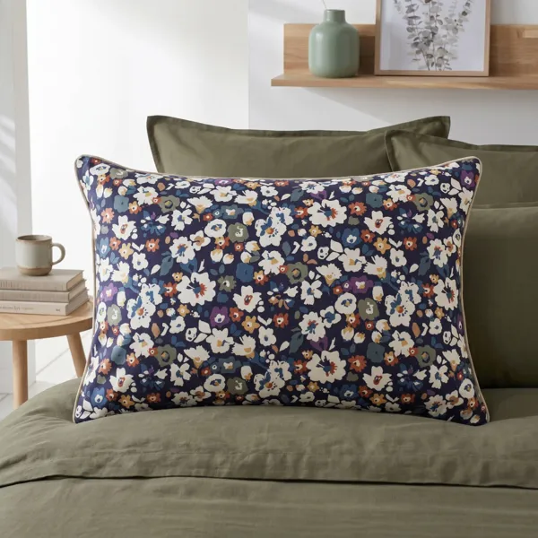 Coji�n rectangular de terciopelo (40 x 60 cm) Dolores Azul