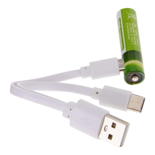 Set di 4 pile AAA ricaricabili USB-C al litio 1,5V