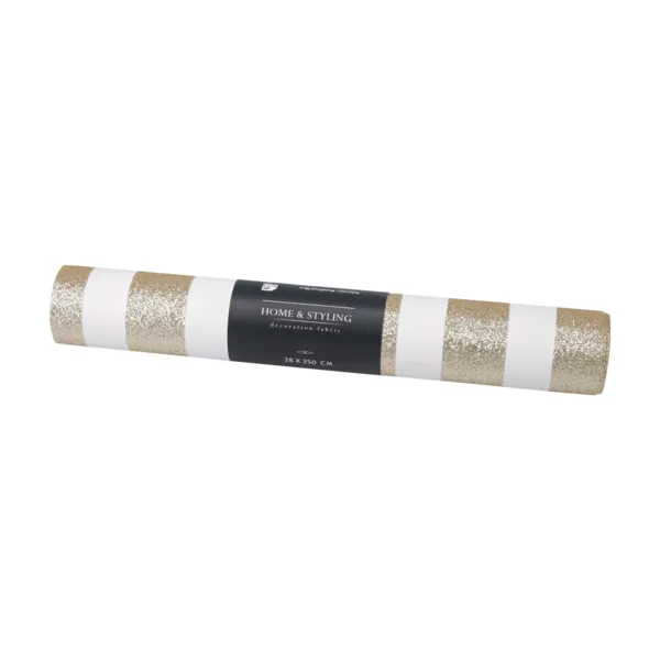 Julebordl�ber (250 x 28 cm) Striber Hvid