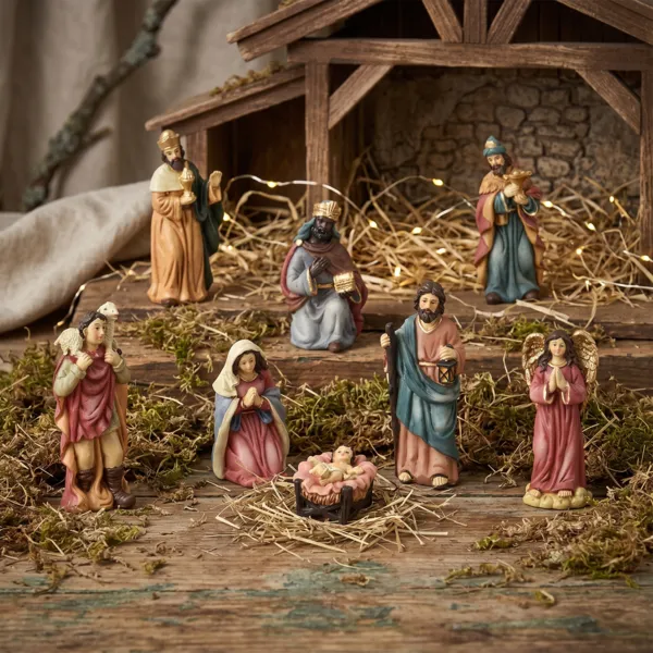 Les 8 santons (Hauteur 9 cm) de Valentine