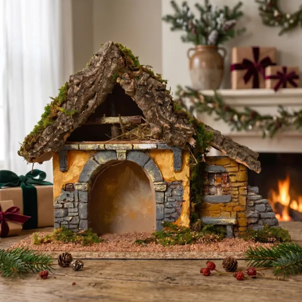 Bel�n vac�o de Navidad (Altura 27 cm) Santa Lea