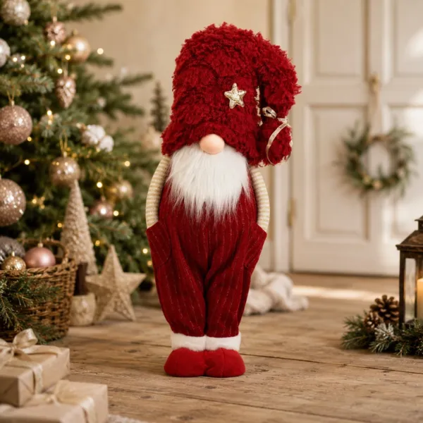 Duende bromista de Navidad (H62 cm) Golmart el escandinavo Burdeos