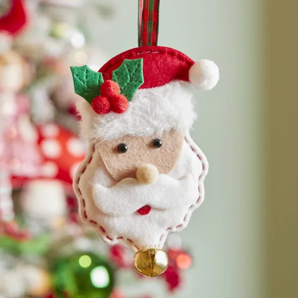 Addobbi natalizi (H17 cm) Babbo Natale e campanella