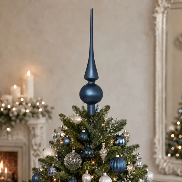 Cimier de sapin en verre Bor�al Bleu nuit