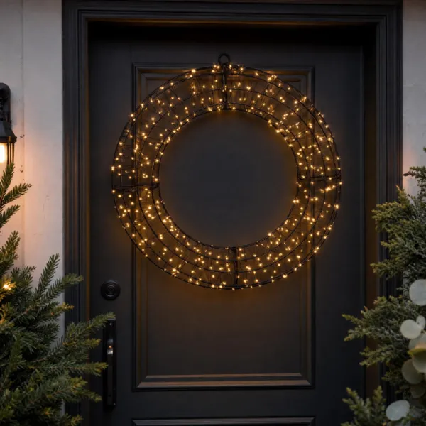 Ghirlanda natalizia luminosa 720 LED (D50 cm) Star Flash scintillante Bianco caldo