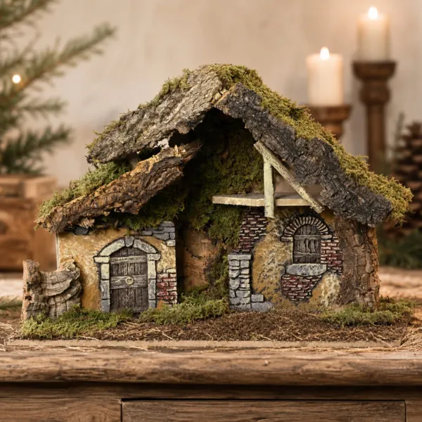 Weihnachtskrippe ohne Figuren (H29 cm) Sainte-Suzane